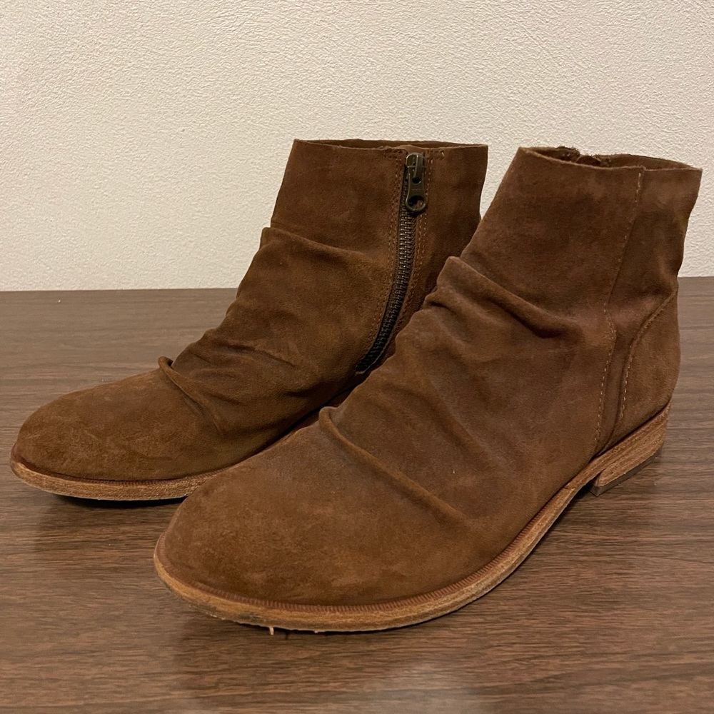 Size 8 - Brown Leather booties- Kork-Ease